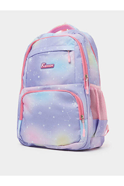 Styli Girls Printed Backpack with Zip Closure