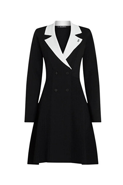 Karl Lagerfeld Γυναικείο Φόρεμα Μαύρο B3W13038-998 Black/White