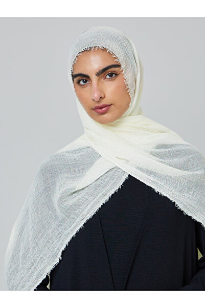 Amirah By Styli Off-White Textured Hijab