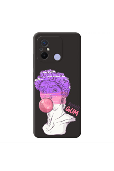 Other Xiaomi Redmi 12C Pin Bubble Black Colored Silicone TPU Θήκη