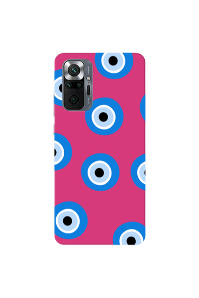 Other Xiaomi Redmi Note 10 Pro 4G Evil eyes beads Fuchsia Colored Silicone TP...