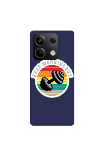 Other Xiaomi Redmi Note 13Pro 5G Keep working out Dark blue Colored Silicone ...