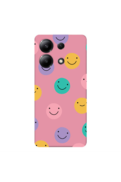 Other Xiaomi Redmi Note 13 4G Colorful smiles Pink Colored Silicone TPU Θήκη