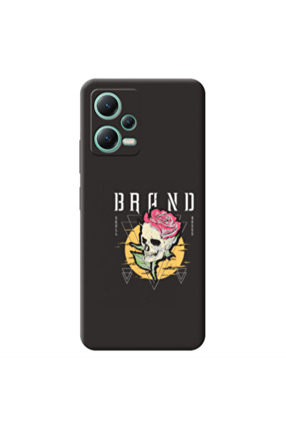 Other Xiaomi Redmi Note 12 Pro 5G Skull Roses Black Colored Silicone TPU Θήκη