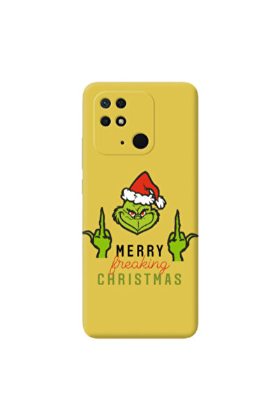 Other Xiaomi Redmi 10C Merry Christmas44 Yellow Colored Silicone TPU Θήκη