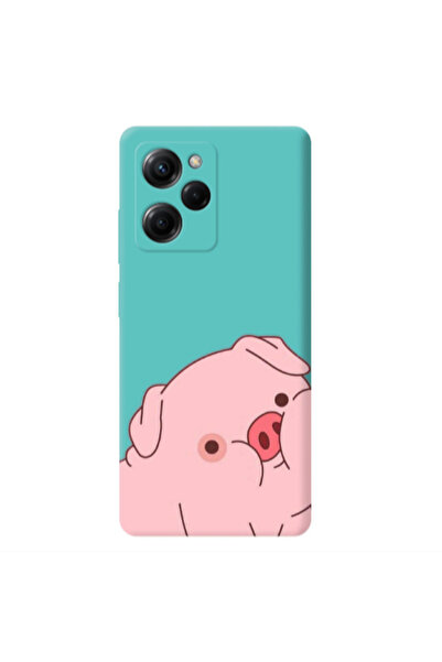 Other Xiaomi Poco X5 Pro Piggy 1 Turquoise Colored Silicone TPU Θήκη
