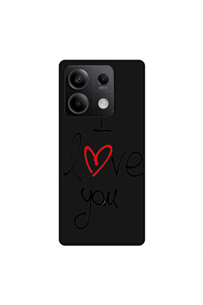 Other Xiaomi Redmi Note 13Pro 5G i love you Black Colored Silicone TPU Θήκη