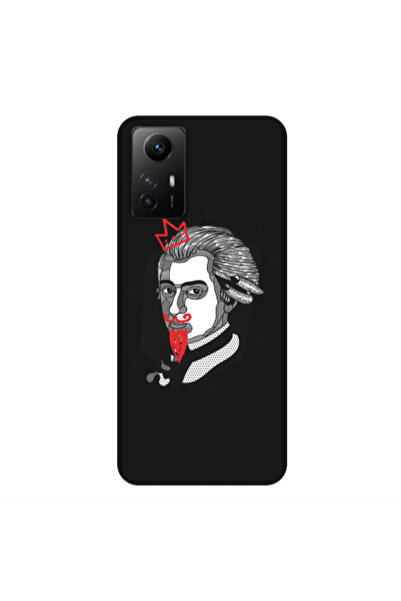 Other Xiaomi Redmi Note 12s Bearded Black Colored Silicone TPU Θήκη