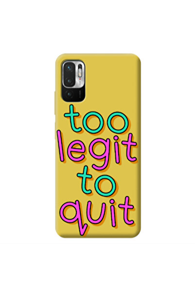 Other Xiaomi Redmi Note 10 Pro 5G Too Legit To Quit Yellow Colored Silicone T...