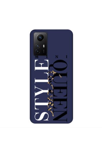 Other Xiaomi Redmi Note 12s Mini Quen Forever Dark blue Colored Silicone TPU ...