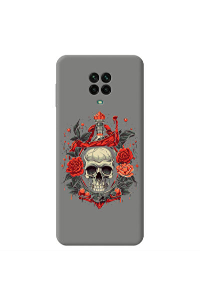 Other Xiaomi Redmi Note 9 Pro Flower head Grey Colored Silicone TPU Θήκη