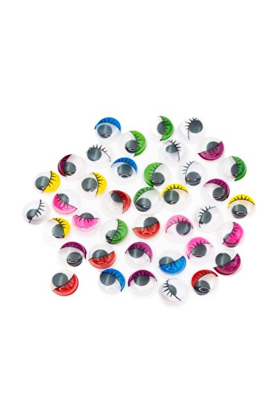MC Micostore Accesorii creatie - ochisori plastic mari cu gene, diverse culor...