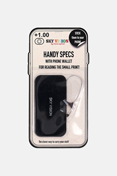 Skyvision Men 4205004 Handy Rectangular Reading Glasses With Phone Wallet, Brown