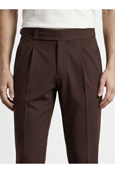 BASEL.CO New Season Pleated Old Money Fabric Trousers