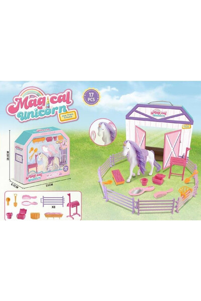 OEM Set de îngrijire unicorn SWEDE cu 18 accesorii pentru copii 3+