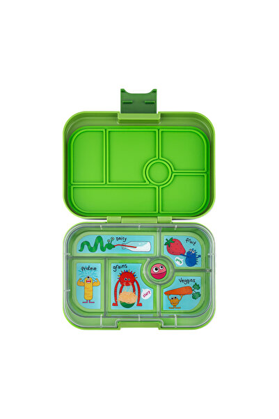 YumBox Δοχείο Φαγητού Πρωτότυπο 6 θέσεων - Πράσινο Μάτσα / Αστεία Τέρατα