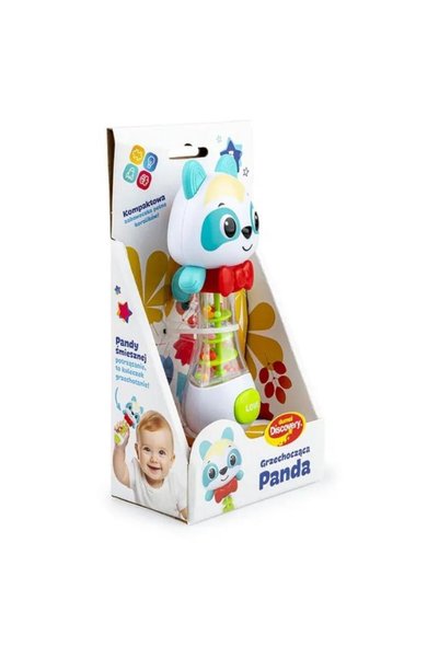 OEM Dumel Zornaitoare Panda cu inel gingival și fluier pentru copii 3 luni+