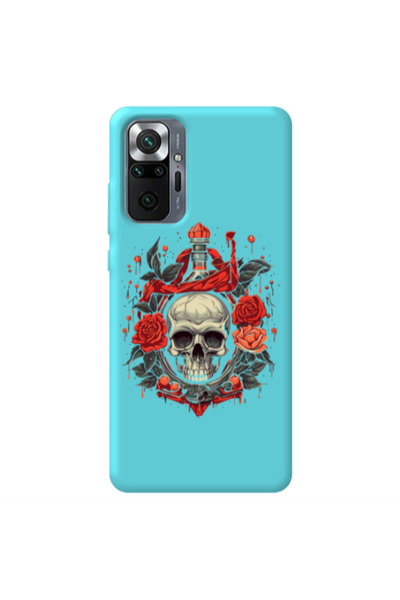 Other Xiaomi Redmi Note 10 Pro 4G Flower head Turquoise Colored Silicone TPU ...