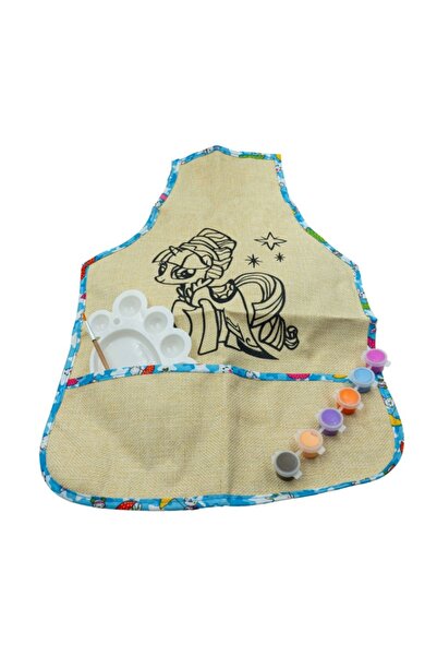 MC Micostore Set pictura - 4 piese - sort protectie haine iuta + paleta + 6 c...
