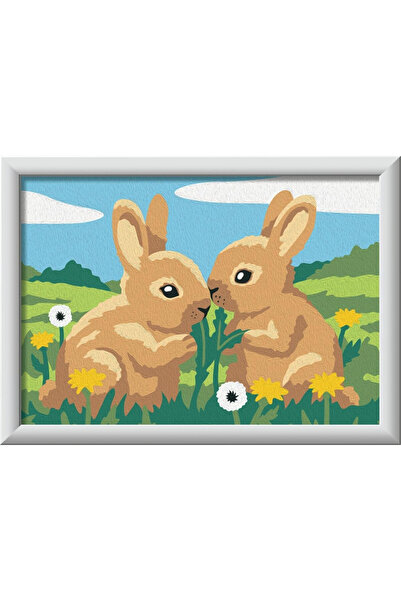 RAVENSBURGER Set pictura CreArt prieteni iepurasi multicolor 23x17cm