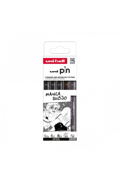 MC Micostore Set 5x Liner UNI PIN-200 ASP016, pe baza de apa, varf 0.03-0.5mm...
