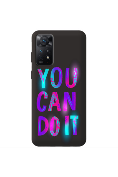 Other Xiaomi Redmi Note 11 4G You Can Doit Black Colored Silicone TPU Θήκη