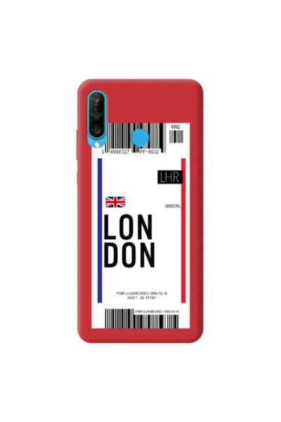 Other Huawei P30 Lite London Arrival Red Colored Silicone TPU Θήκη