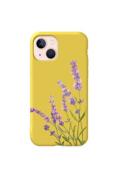 Other Apple iPhone 13 Flowers 8 Yellow Colored Silicone TPU Θήκη