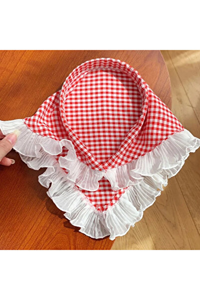 Little Ya Ya Love Red Plaid Ruffle Detailed Adult & Child Matching Bohemian C...