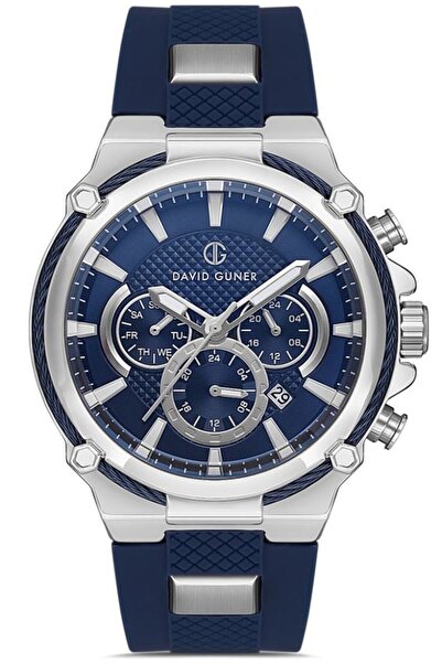 DAVID GUNER Men's Wristwatch with Silicone Strap