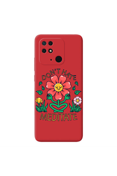 Other Xiaomi Redmi 10C Meditate Red Colored Silicone TPU Θήκη