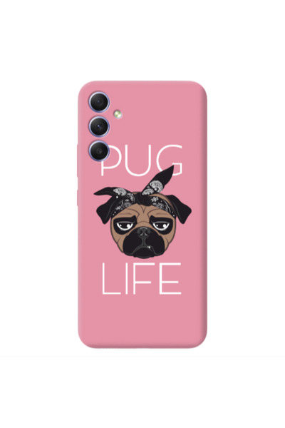 Other Samsung A15 5G Pug Life Pink Colored Silicone TPU Θήκη