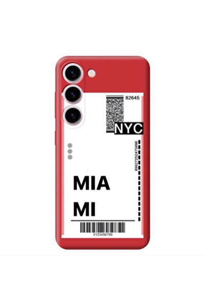 Other Samsung S23 Plus Miami NYC Red Colored Silicone TPU Θήκη