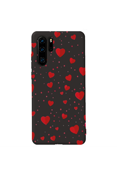 Other Huawei P30 Pro Dot hearts Black Colored Silicone TPU Θήκη