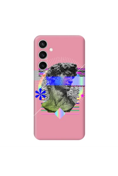 Other Samsung S24 FE Statue pixels Pink Colored Silicone TPU Θήκη