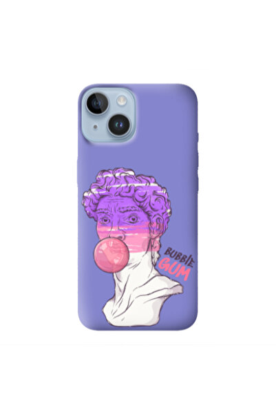 Other Apple iPhone 14 Pin Bubble Purple Colored Silicone TPU Θήκη