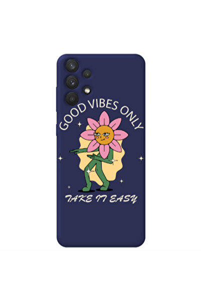 Other Samsung A32 4G Good Vibes Only Dark blue Colored Silicone TPU Θήκη