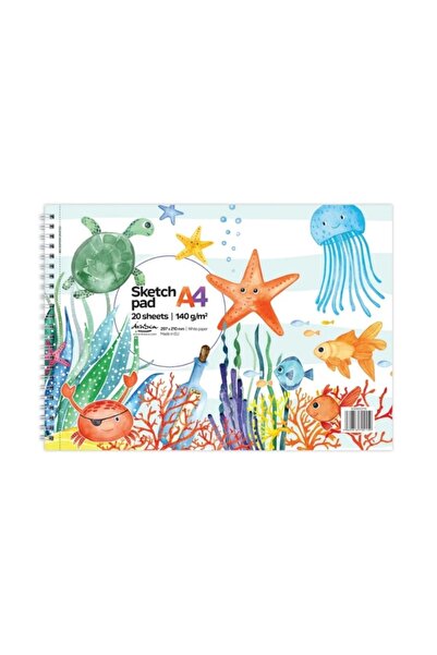 MC Micostore Blocnotes A4 , 20 file, 140g, cu spira, 29.7x21cm, sea world 900...