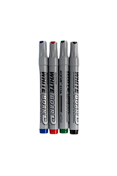 MC Micostore Μαρκαδόρος λευκού πίνακα G-213A, μύτη 2.0mm, Σετ 4 χρωμάτων (μπλ...