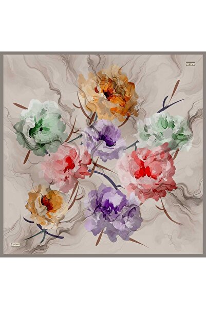 Levidor Mink Wave Pattern Sura Silk Scarf