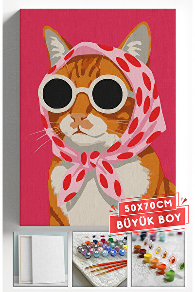 Akihabara Sayılarla Boyama Hobi Seti Çerçeveli Numaralı Tuval Fırça Boya Dahi...