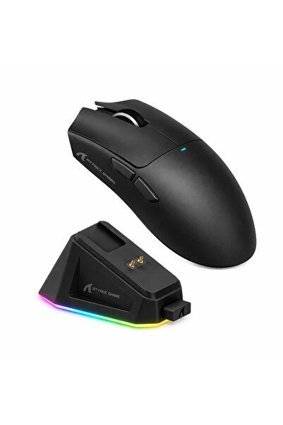 NEXTLY Mouse de gaming wireless X11, 22000 DPI, PAW3311, Dock de încărcare RG...
