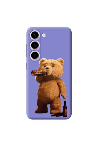 Other Samsung S24 Beer Time Purple Colored Silicone TPU Θήκη