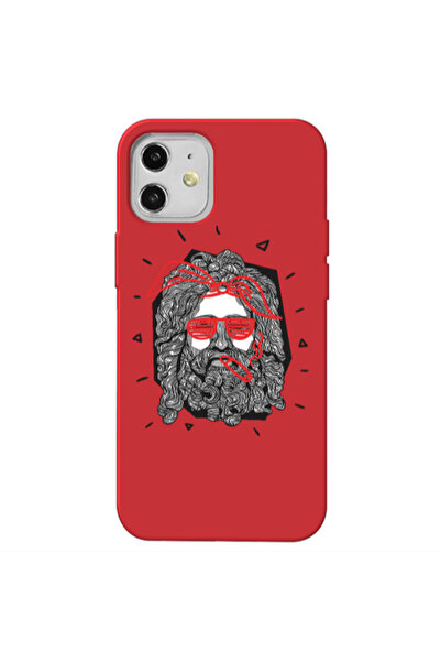 Other Apple iPhone 12 Cool glasses Red Colored Silicone TPU Θήκη