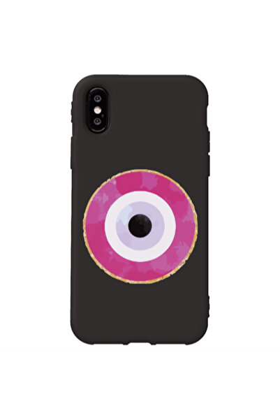 Other Apple iPhone Xs Max Evil eye bead 2 Black Colored Silicone TPU Θήκη
