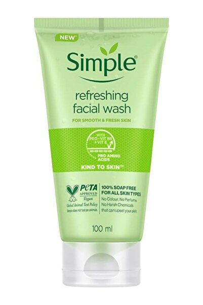 Simple Kind To Skin Refreshing Facial Wash 100 ml | 100% Soap-Free Facewash |...