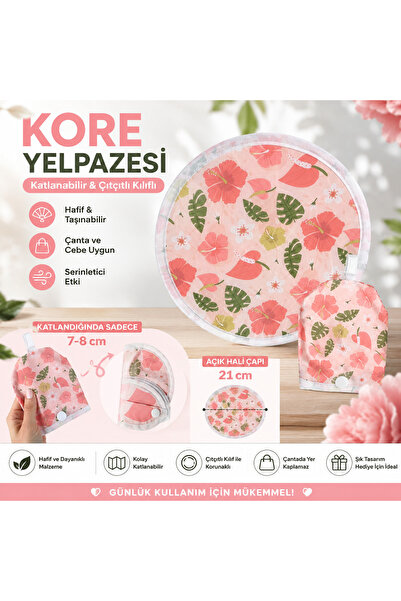 Hard Guard Katlanabilir Kore Yelpazesi Çıtçıtlı Kılıflı Taşınabilir El Yelpaz...