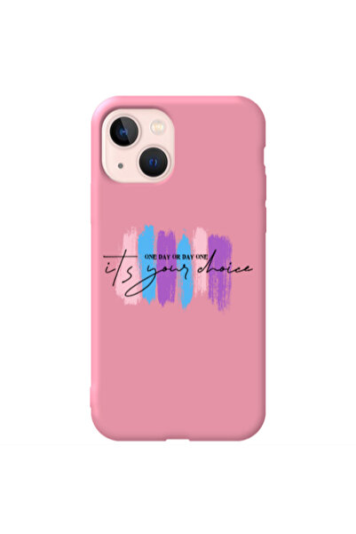Other Apple iPhone 13 One Day Or Day One Pink Colored Silicone TPU Θήκη