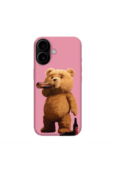 Other Apple Iphone 16 plus Beer Time Pink Colored Silicone TPU Θήκη