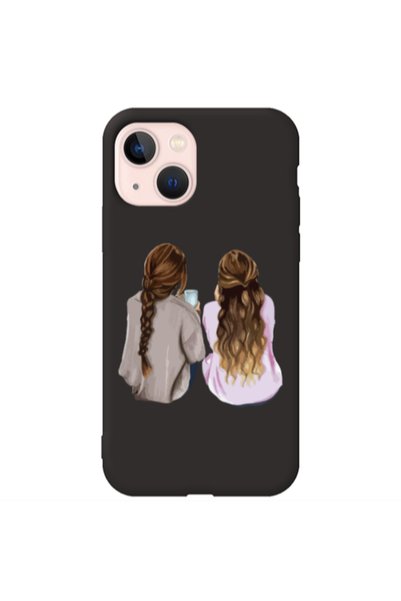 Other Apple iPhone 13 Friends Black Colored Silicone TPU Θήκη